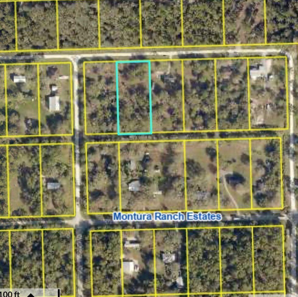An aerial map view shows a vacant rectangular lot highlighted in blue within a residential subdivision — 756 Siboney Ave Street, Clewiston FL 33440, CLEWISTON, FL