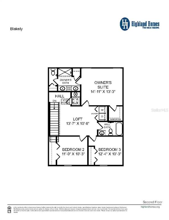 This is a floor plan for the second level of a residential home — 5121 SYLAS JAX AVENUE, WINTER HAVEN, FL