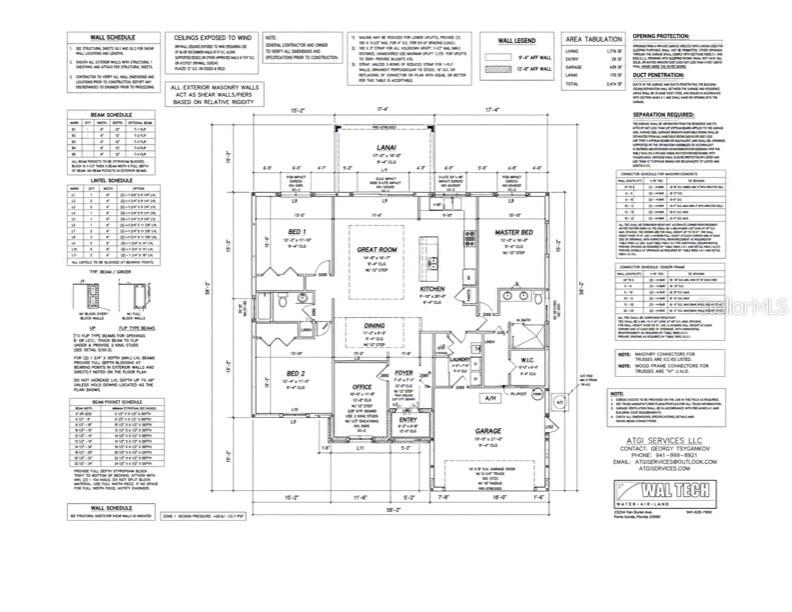 This is a black-and-white architectural floor plan for a residential home — 32 SALUDA TERRACE, PORT CHARLOTTE, FL