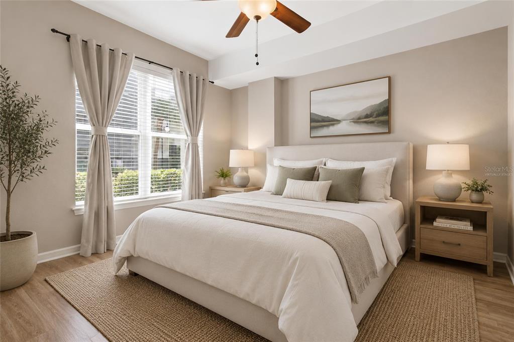 This is a two-story floor plan showing a one-bedroom apartment with an upstairs loft — 700 S HARBOUR ISLAND BOULEVARD UNIT 137, TAMPA, FL