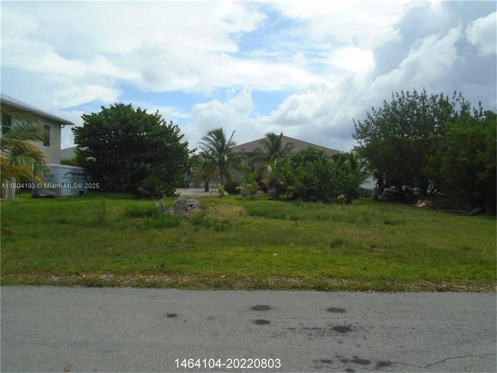 A vacant, grassy lot with scattered trees and shrubs sits along a paved road — 106 S Bahama Dr, Duck FL 33050, DUCK, FL