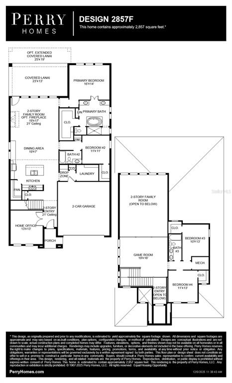 This is a floor plan for a two-story home featuring four bedrooms and a garage — 3720 109TH STREET EAST, PALMETTO, FL