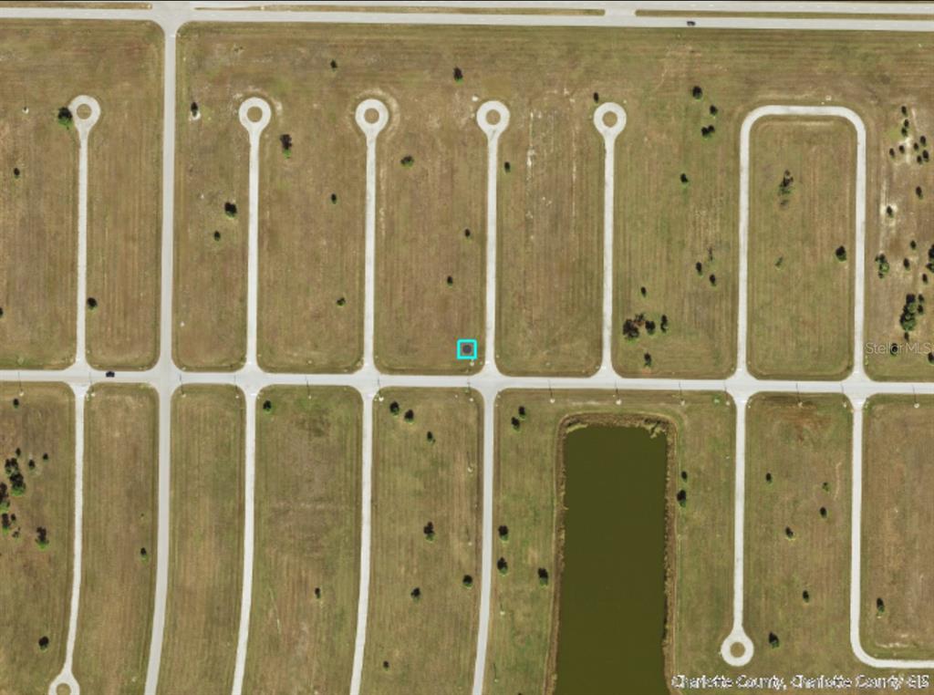 This is an aerial map view of a vacant residential lot in a subdivision — 1 OAK COURT, PLACIDA, FL