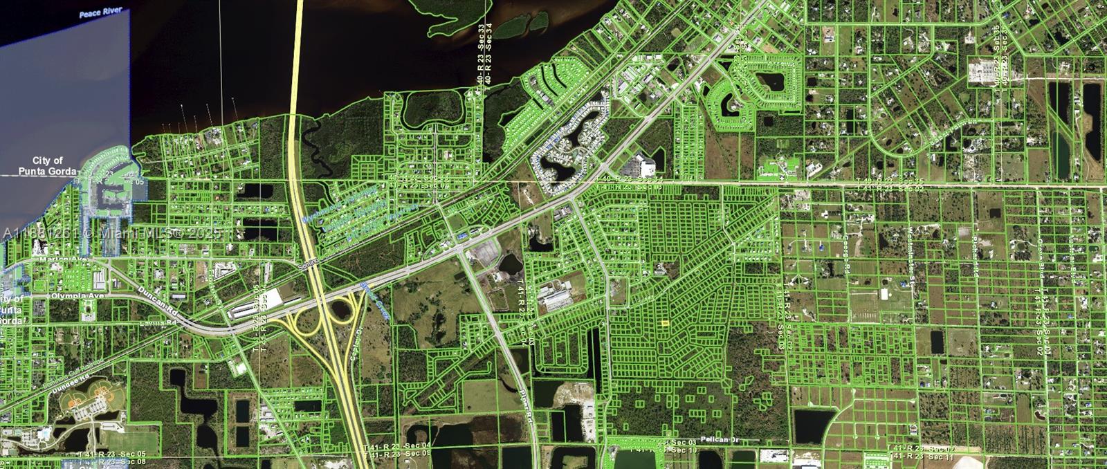 This is an aerial map showing a residential area in Punta Gorda, Florida — 901 Yellowtail Lane, Punta Gorda FL 33982, PUNTA GORDA, FL