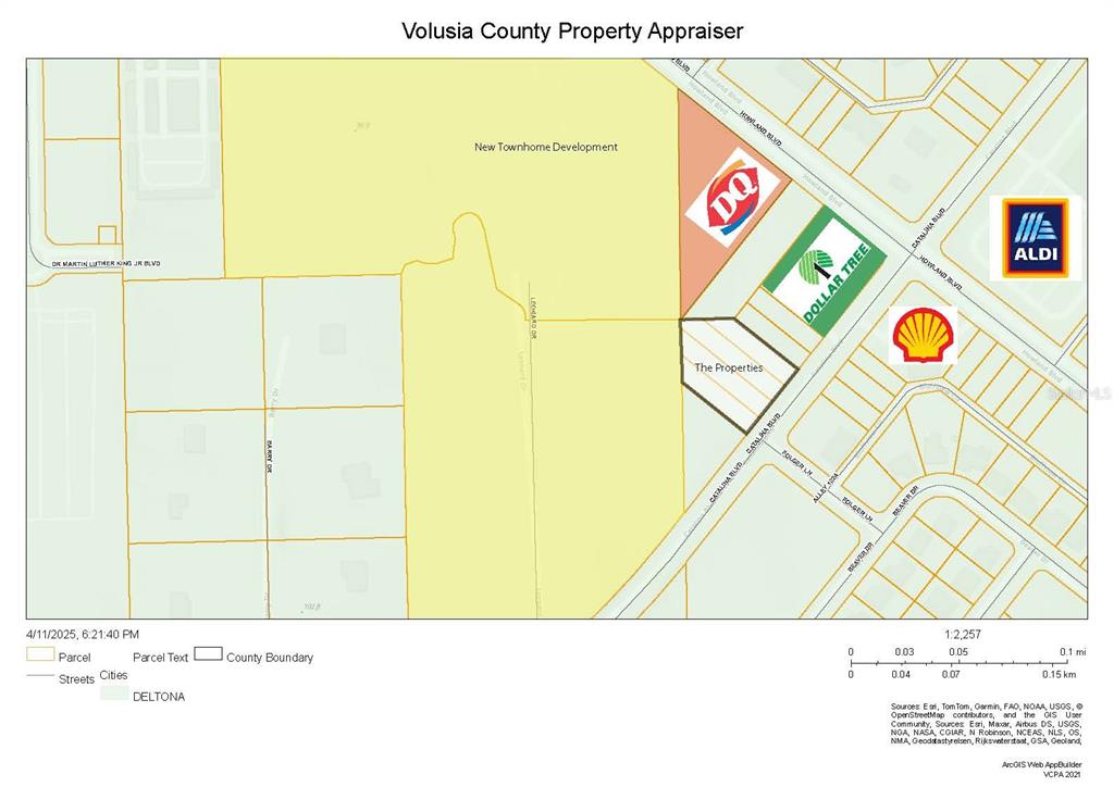 This is a map of a commercial area in Deltona showing nearby businesses and streets — 1622 CATALINA BOULEVARD, DELTONA, FL