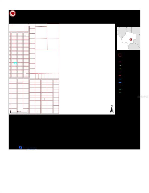 This is a property map showing a highlighted parcel within a grid of land lots — 135TH COURT, DUNNELLON, FL