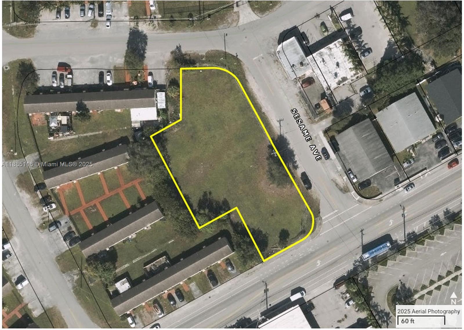 Aerial Lot Line View — OPA-LOCKA, FL