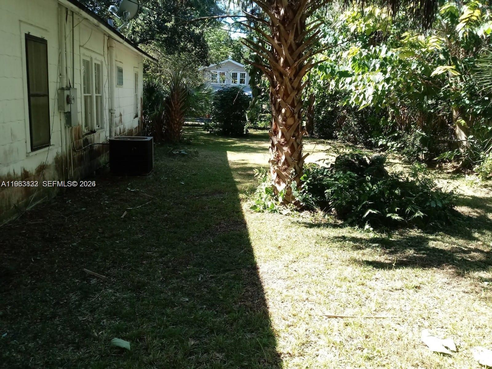 The exterior of a white house features a side yard with a palm tree — 331 NE 9 AVE, Ocala FL 34470, OCALA, FL