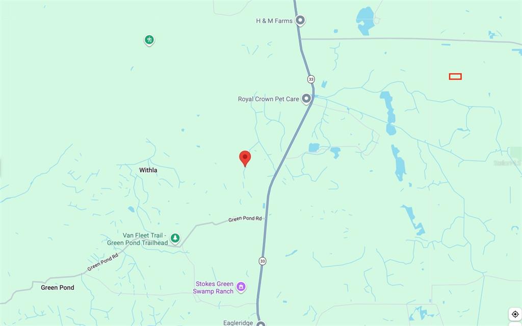 This is a map showing the location of a property near State Road 33 — POLK CITY, POLK CITY, FL