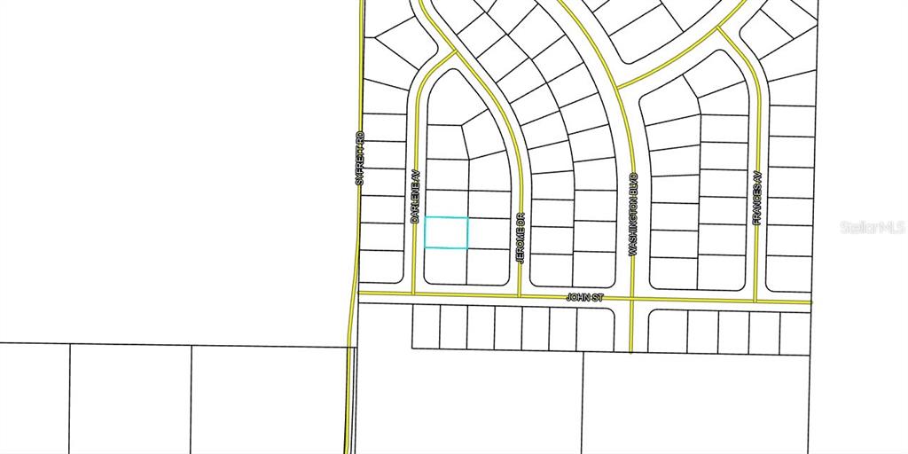 This is a plat map showing residential lots and street layouts in a neighborhood — Lot 8 Unit 14 Blk 1298 DARLENE AVENUE, CHIPLEY, FL
