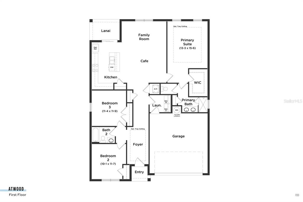 This is a floor plan for the first level of a residential home — 811 ANDREW STREET, WINTER HAVEN, FL