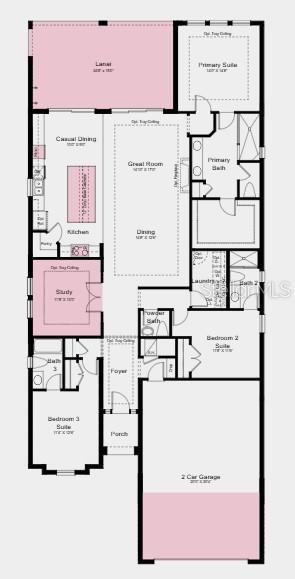 This image is a floor plan showing the layout of a single-story residential home — 7420 MOONBEAM AVENUE, SARASOTA, FL