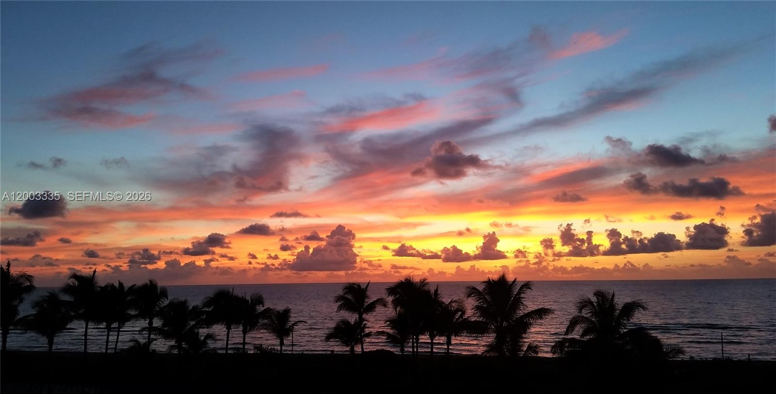 Sunrise on beach  from East Windows — MIAMI BEACH, FL