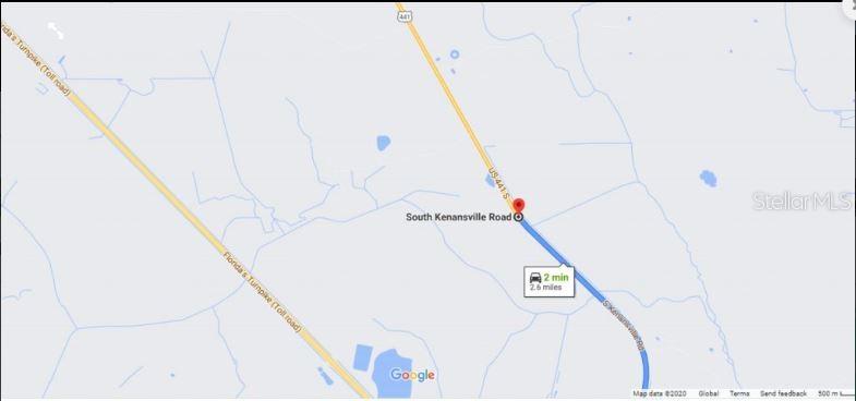 This is a map showing the location of a property near South Kenansville Road — S KENANSVILLE ROAD, OKEECHOBEE, FL
