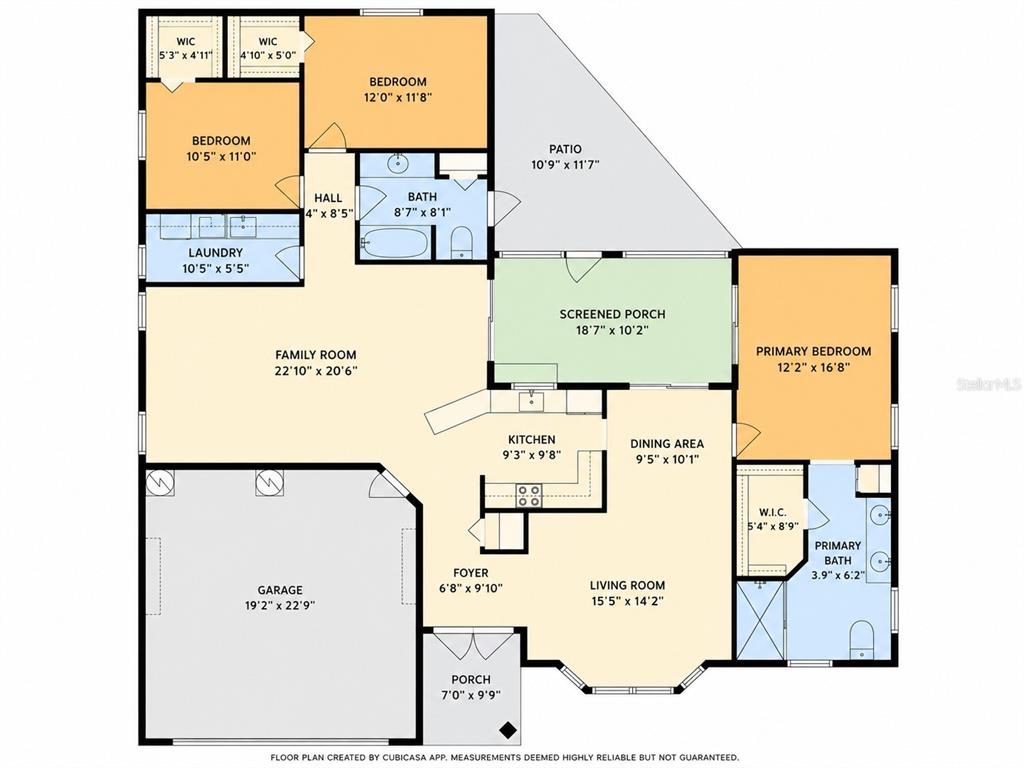 This is a floor plan for a single-story house featuring three bedrooms and a garage — 4042 DULUTH TERRACE, NORTH PORT, FL