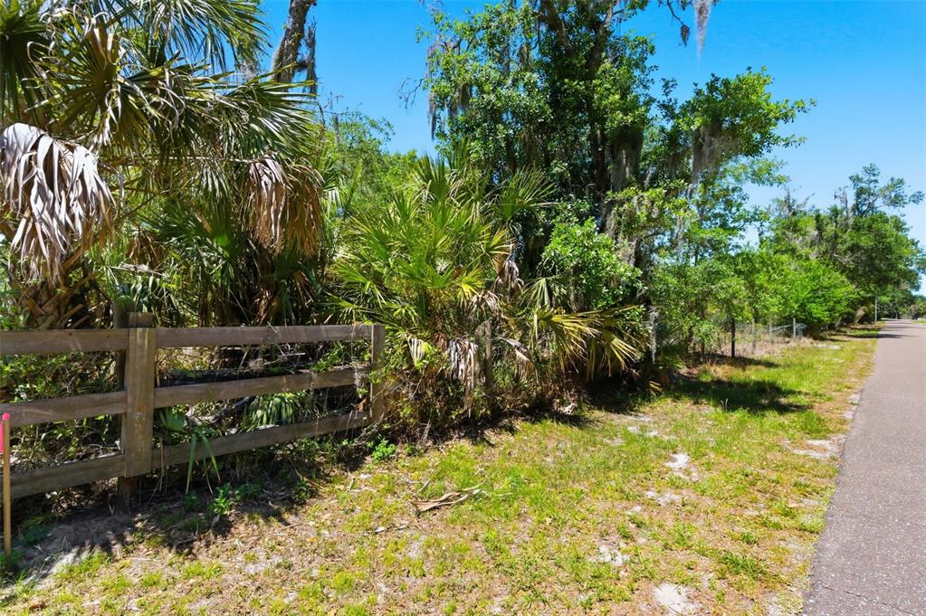 An aerial view shows several large houses on expansive, wooded lots with a pond — 19084 RED BIRD LANE LOT 2, LITHIA, FL
