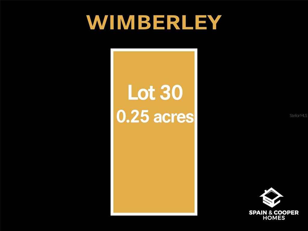 This is a digital rendering of a rectangular lot labeled as Lot 30, 0.25 acres — 14134 SW 7TH PLACE, NEWBERRY, FL