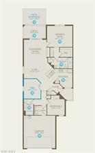 This is a floor plan showing the layout of a single-story residential home — 6431 Memorial Lane, Ave Maria FL 34142, AVE MARIA, FL