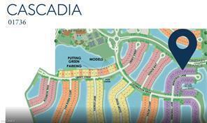 This is a map of the Cascadia residential community showing streets, lots, and water features — 6431 Memorial Lane, Ave Maria FL 34142, AVE MARIA, FL