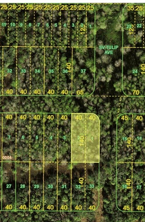 This is a map showing property lot lines and dimensions overlaid on an aerial view — BERMONT RD & 31, PUNTA GORDA, FL