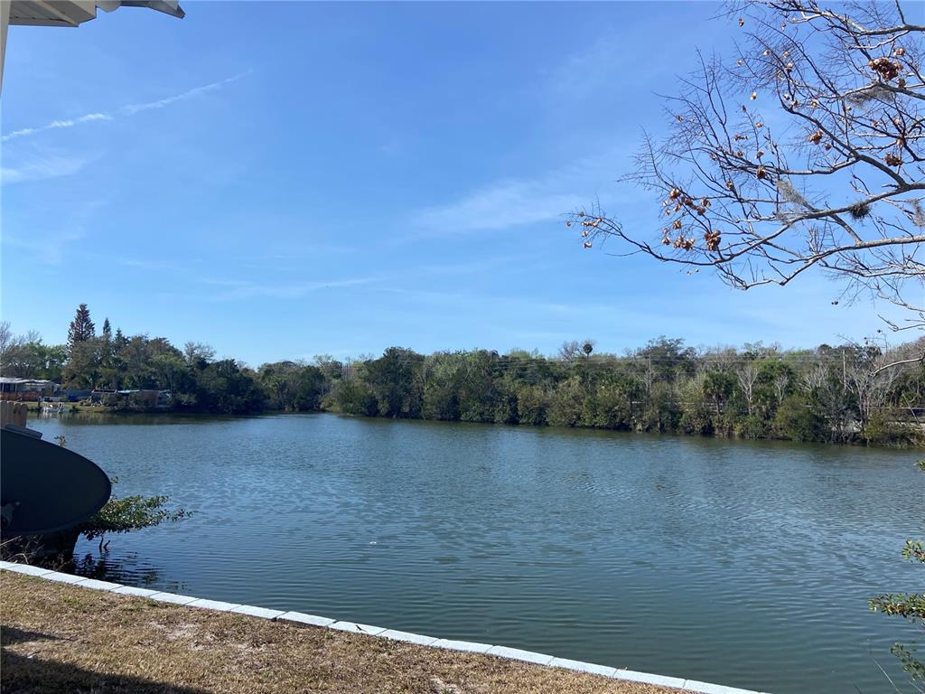 A view of a calm lake bordered by trees under a clear blue sky — 2008 HICKORYWOOD DRIVE, SOUTH DAYTONA, FL