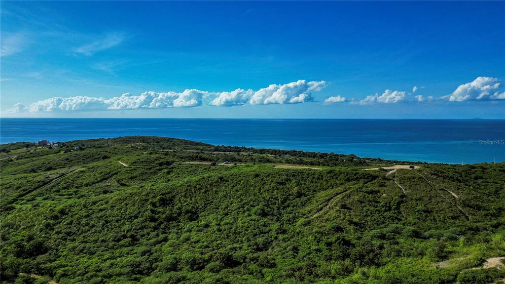 An aerial view of a lush green hillside overlooking the ocean under a blue sky — CARR 3301 KM 1.9 101 COMBATE UNIT 101, CABO ROJO, PR