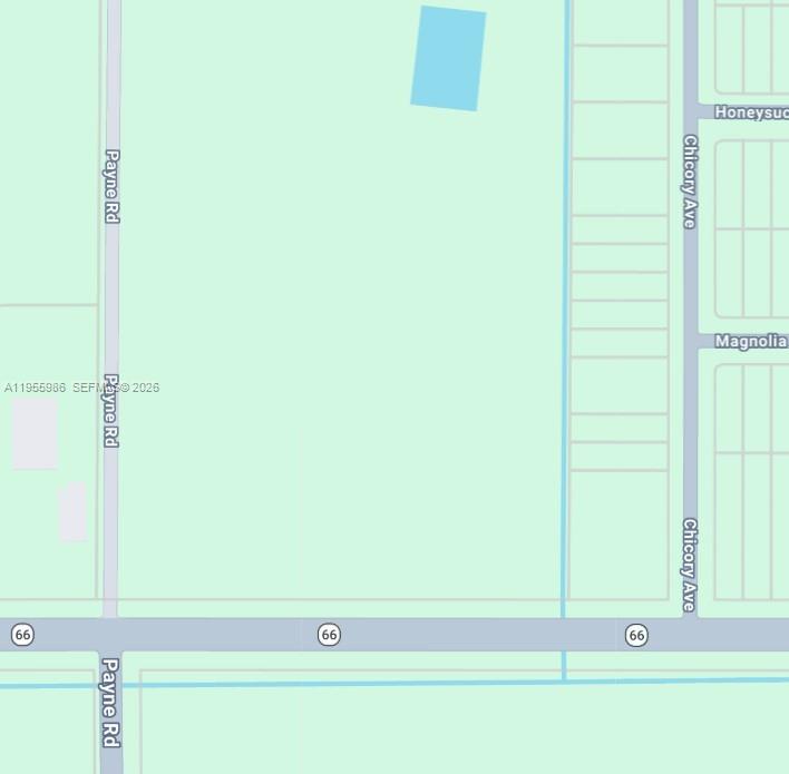 This is a map showing a plot of land near Payne Road and Chicory Avenue — 1716 Magnolia St, Sebring FL 33875, SEBRING, FL