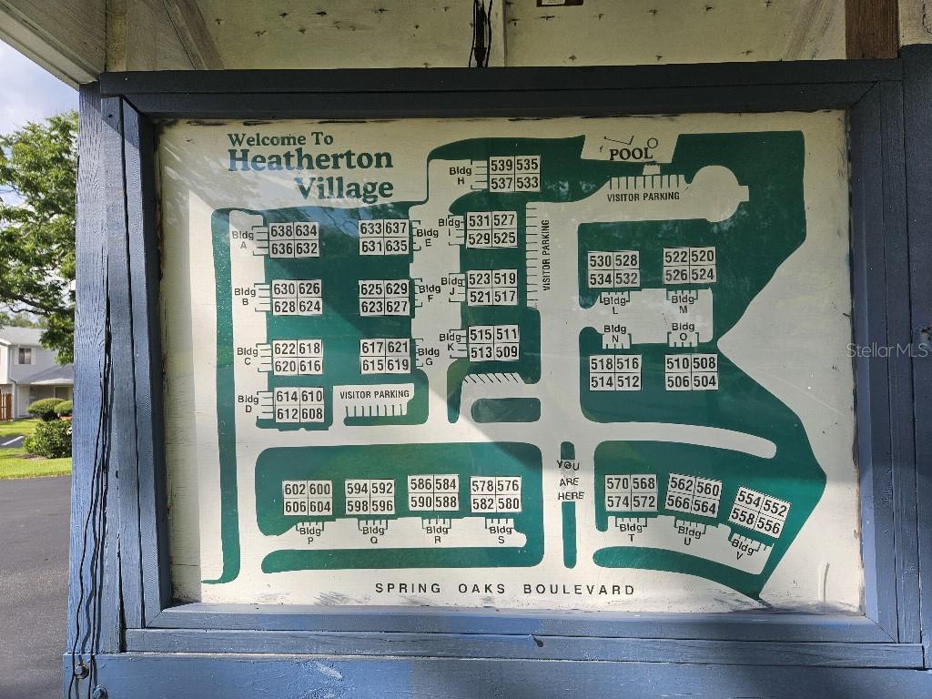 This is a site map of the Heatherton Village residential community — 619 HEATHERTON VILLAGE, ALTAMONTE SPRINGS, FL