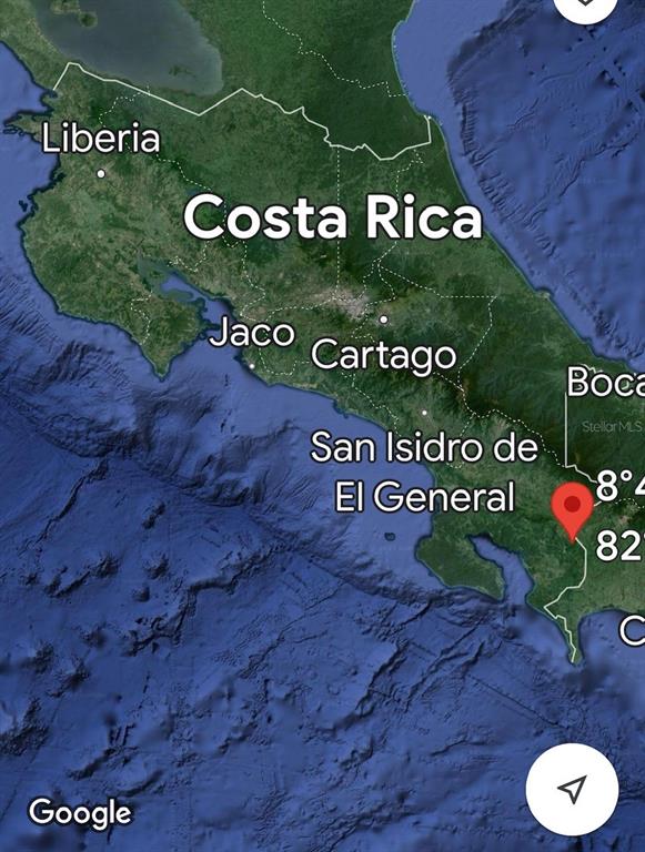 This is a map showing the location of a property in southern Costa Rica — 000 BAJO LOS INDIOS, PUNTARENAS, FL