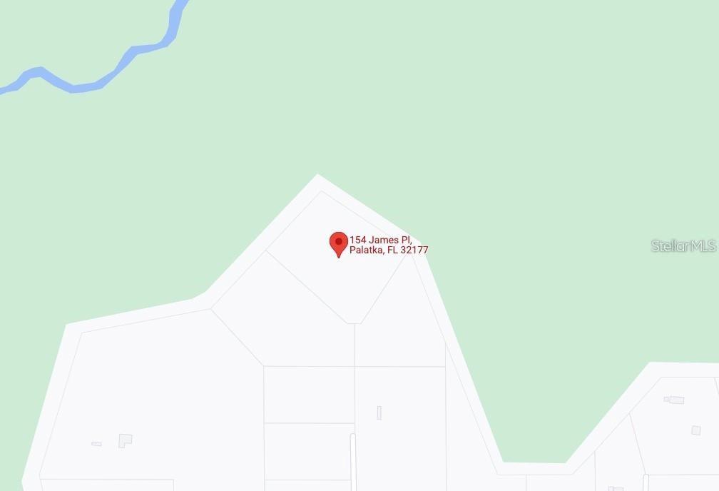 This is a map showing the location of a property — 154 JAMES PLACE, PALATKA, FL