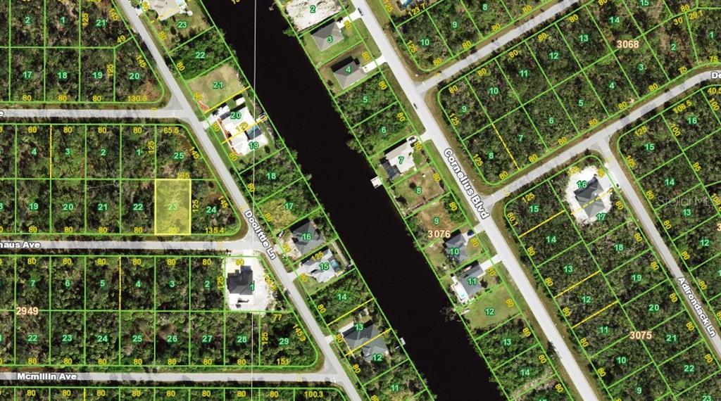 This is a map showing residential lot boundaries and street layouts in a neighborhood — 14512 GROTHAUS AVENUE, PORT CHARLOTTE, FL