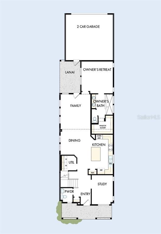 This is a floor plan for a single-story home with a two-car garage — 3074 BONFIRE PATH, ST CLOUD, FL