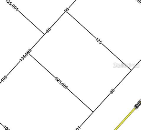 This image is a property plat map showing lot dimensions and boundaries — Lot 10 Unit 2 Blk 257 SHENANDOAH BOULEVARD, CHIPLEY, FL