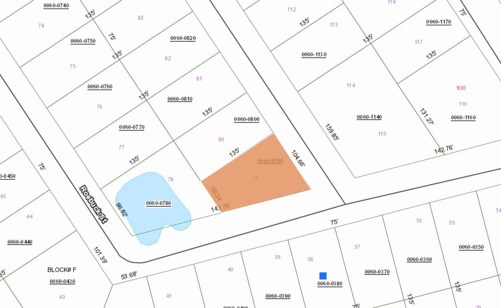 This image is a tax map showing property lot boundaries and parcel numbers — 00 Glenside Street, FL 32139, FL