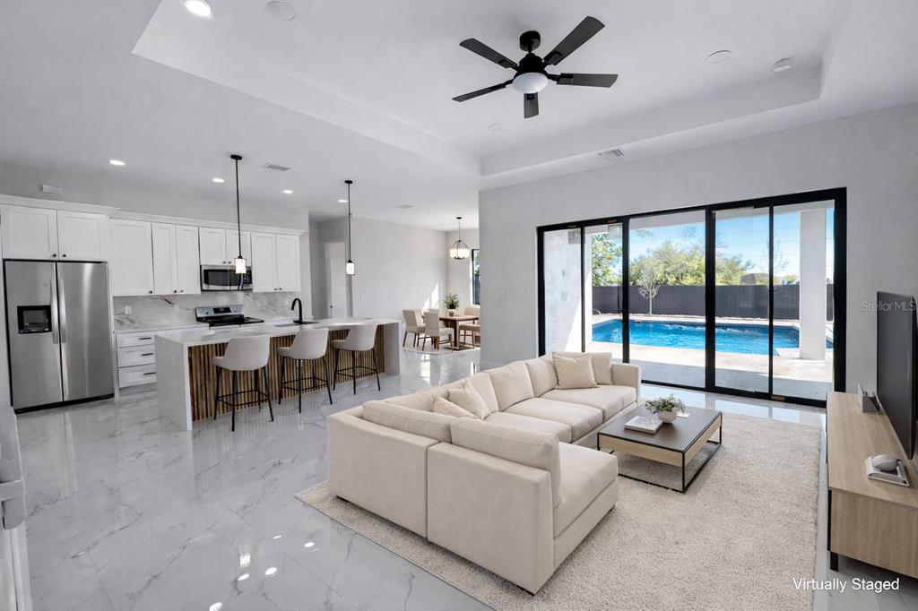 This is a floor plan showing the layout of a house with multiple rooms and a garage — 1226 NE 5TH PLACE, CAPE CORAL, FL
