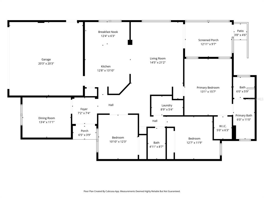 This is a floor plan of a single-story house with a garage and three bedrooms — 11293 COPLEY COURT, SPRING HILL, FL