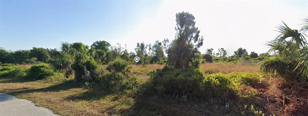 A vacant, grassy lot with scattered trees and shrubs under a clear blue sky — 7208 SAN PEDRO CIRCLE, PORT CHARLOTTE, FL