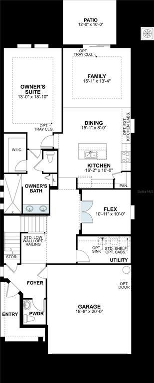 This is a floor plan for a single-story home with an attached two-car garage — 3303 FALL HARVEST DRIVE, ZEPHYRHILLS, FL