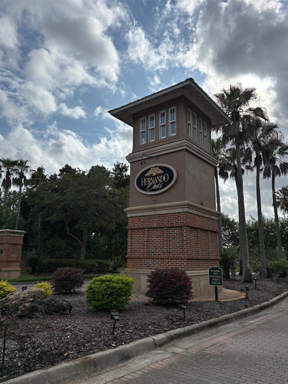 A brick and stucco monument sign marks the entrance to the Hernando Oaks community — 0 BROAD STREET, BROOKSVILLE, FL