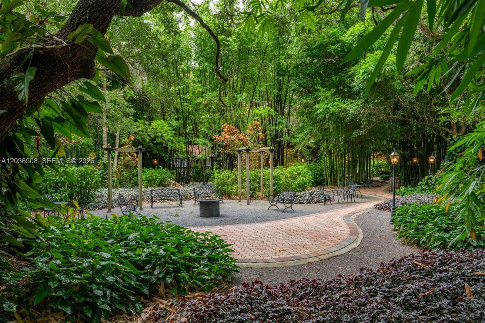 One of several outdoor garden sitting/reception areas — HOMESTEAD, FL