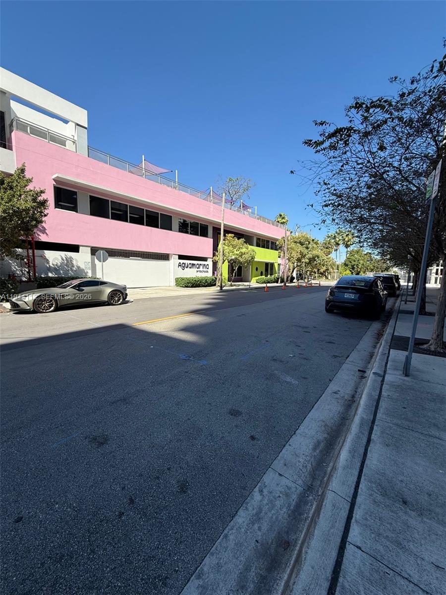 A street-level view shows a pink and green building labeled Aguamarina Preschool with parked cars — 1036 SW 3rd Ave, Miami FL 33130, MIAMI, FL