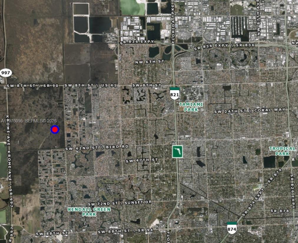 This is a map showing the location of a property in a suburban area — n/a -, Miami FL 33175, MIAMI, FL