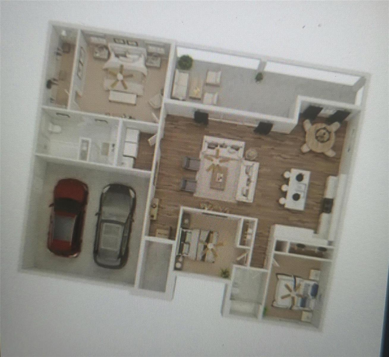 This is a 3D floor plan rendering of a single-story house with a two-car garage — 321 Neighborly Road, FL 33935, FL