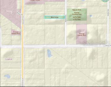 This image is a map showing property lines and land parcels in a residential area — 3332 BABBITT AVENUE, ORLANDO, FL