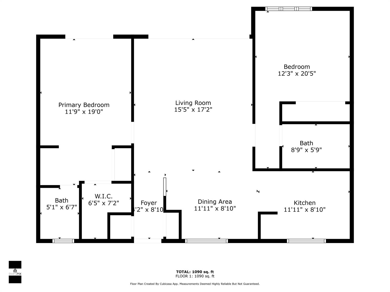 This is a floor plan for a two-bedroom, two-bathroom apartment with an open living area — 400 Ocean Trail Way # 308, Jupiter FL 33477, JUPITER, FL