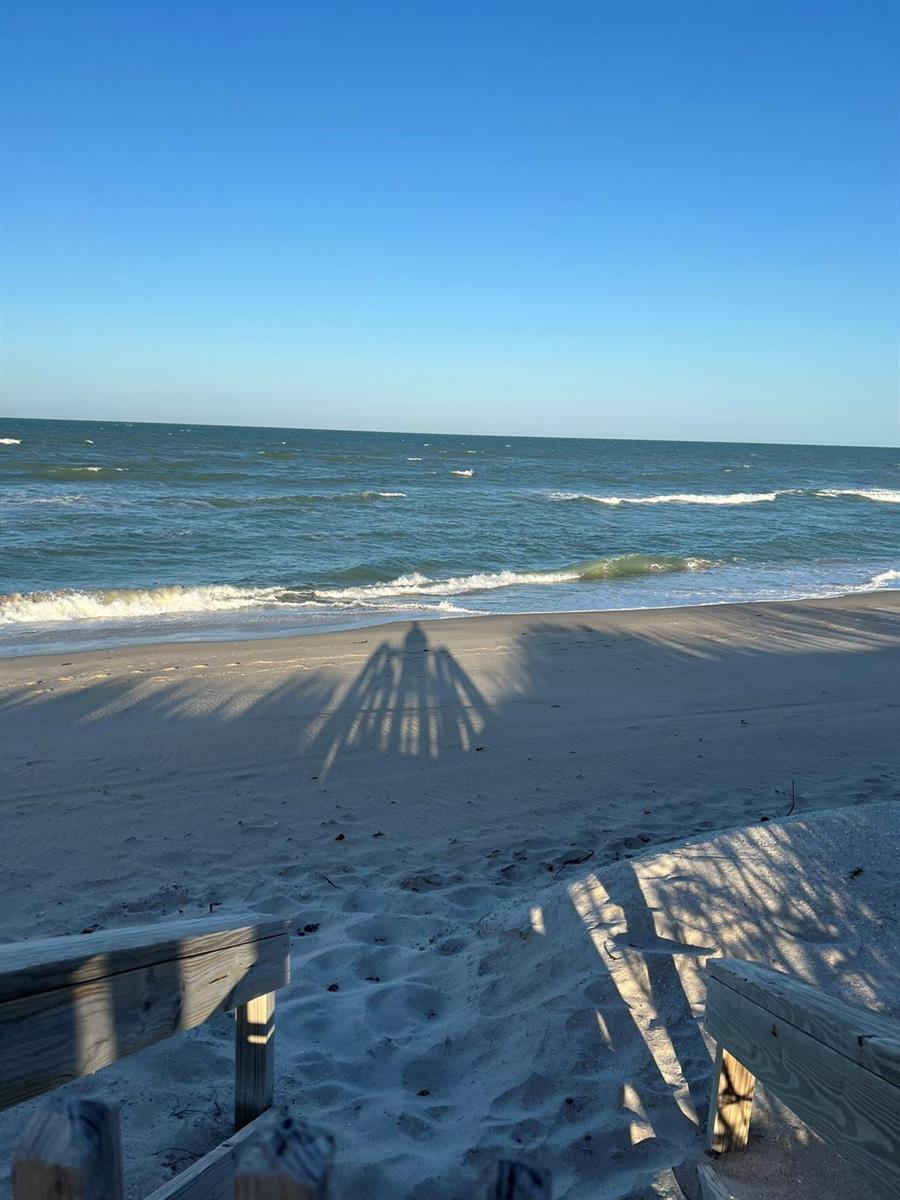 A sandy beach with ocean waves and the shadow of a palm tree — 12880 Highway A1a, Vero Beach FL 32963, VERO BEACH, FL