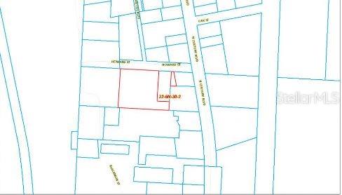 This image is a property map showing the parcel boundaries outlined in red — HOWARD STREET, CENTURY, FL