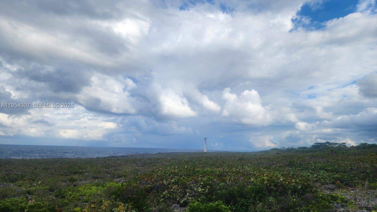 A view of a rocky, vegetated coastline meeting the ocean under a cloudy sky — 00 Galina, St. Mary, Jamaica, FL, FL