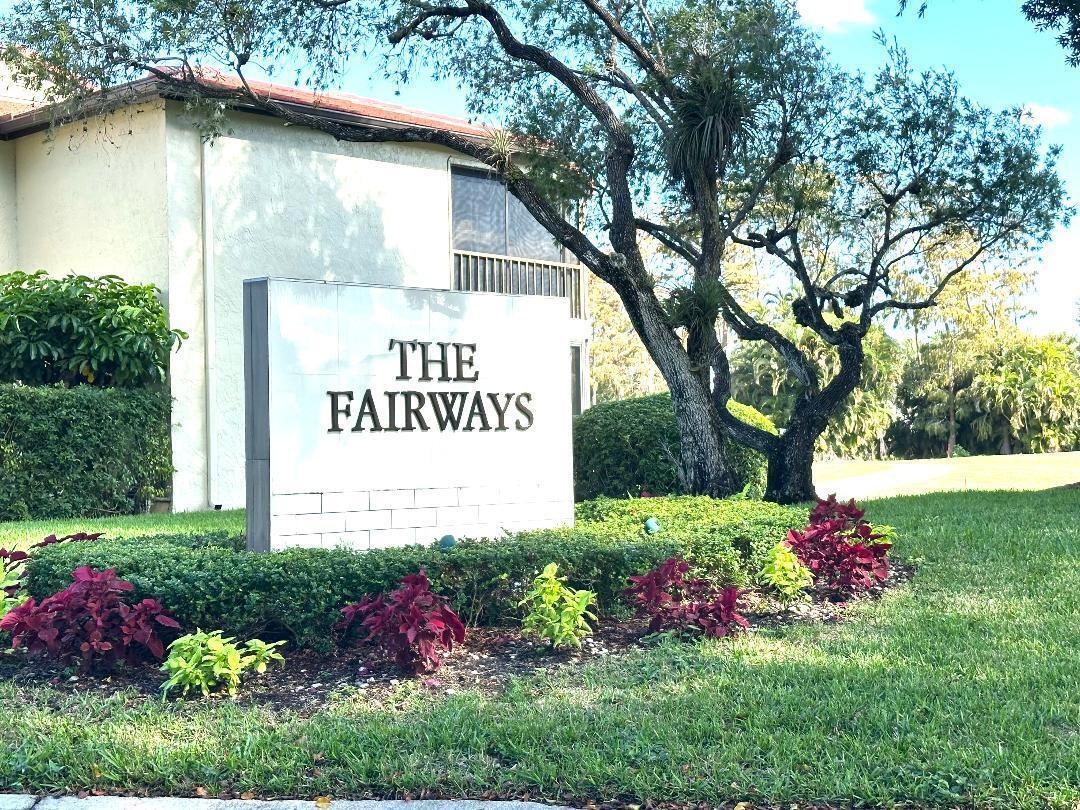 A sign reading The Fairways stands in front of a building and a large tree — 8305 Casa Del Lago, Boca Raton FL 33433, BOCA RATON, FL
