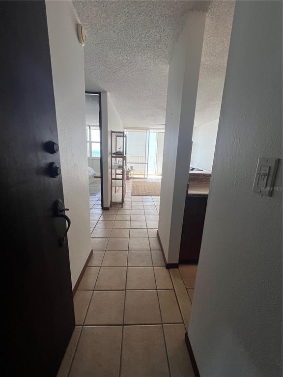 An entryway with tile flooring leads toward a living area with a balcony view — 16 AMAPOLA UNIT 504, CAROLINA, PR